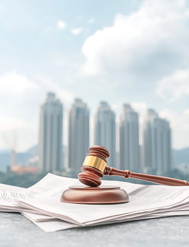 Gavel for Documents, Cityscape, Justice. (1)