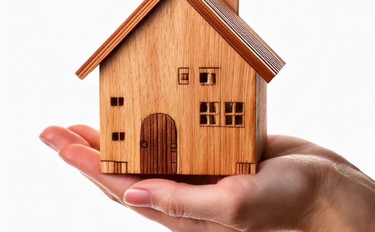 A hand with wooden house, Safe Hands: Holding the Future of Homeownership,